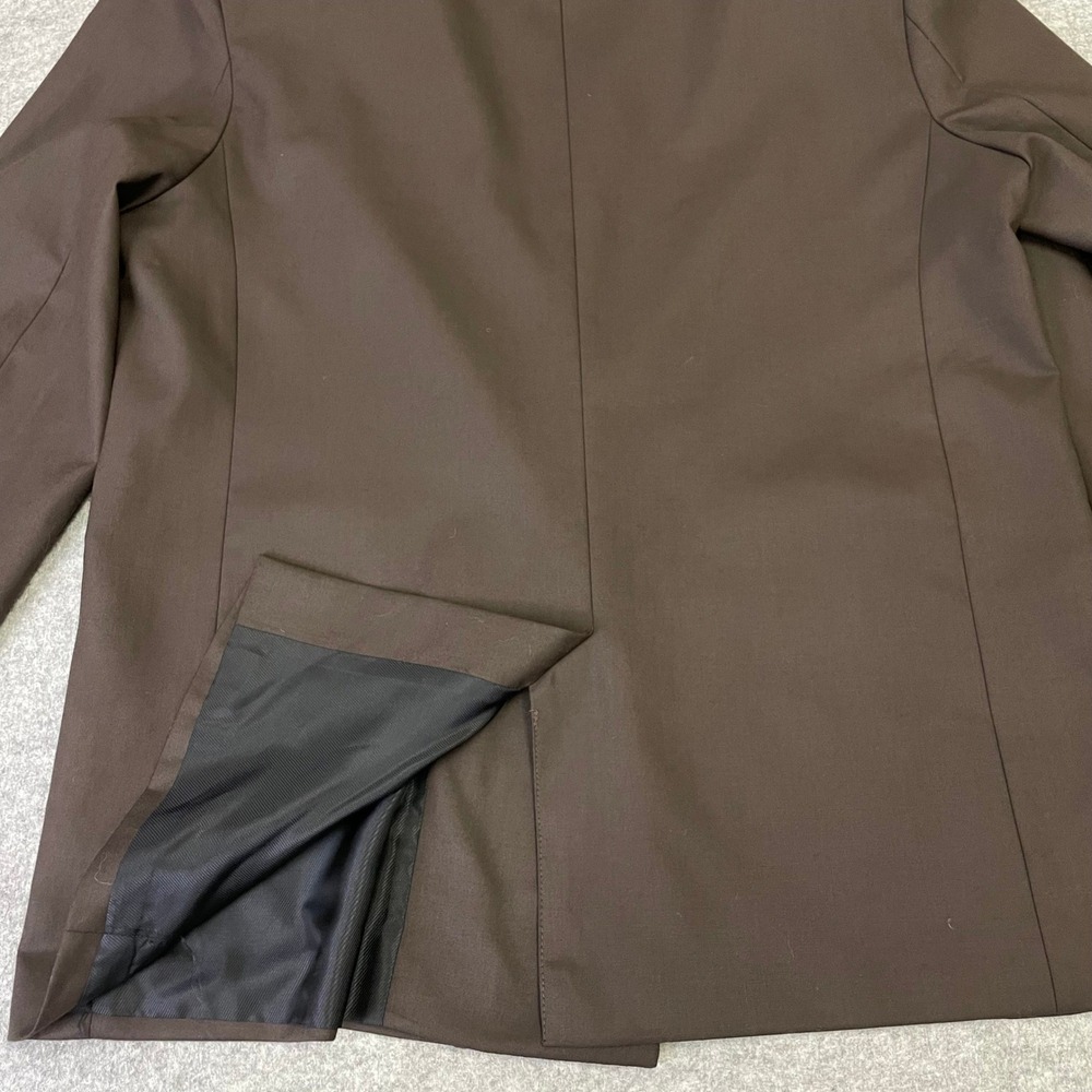 Zara Womens Chocolate Brown Double Breasted Oversized Blazer Jacket Size Small - Picture 11 of 16